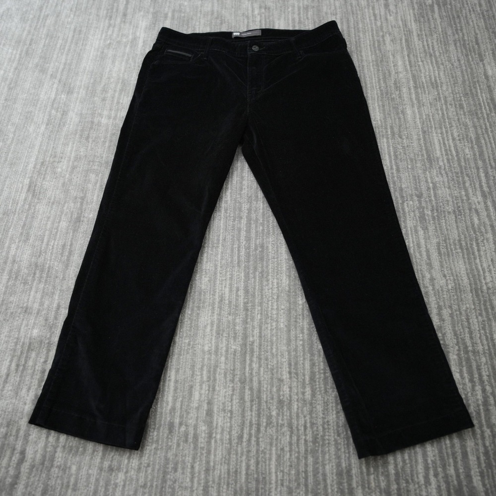 Levis Skinny Corduroy Pants Women Mid Rise Black Stretch‎ 16M Measured 34x25.75